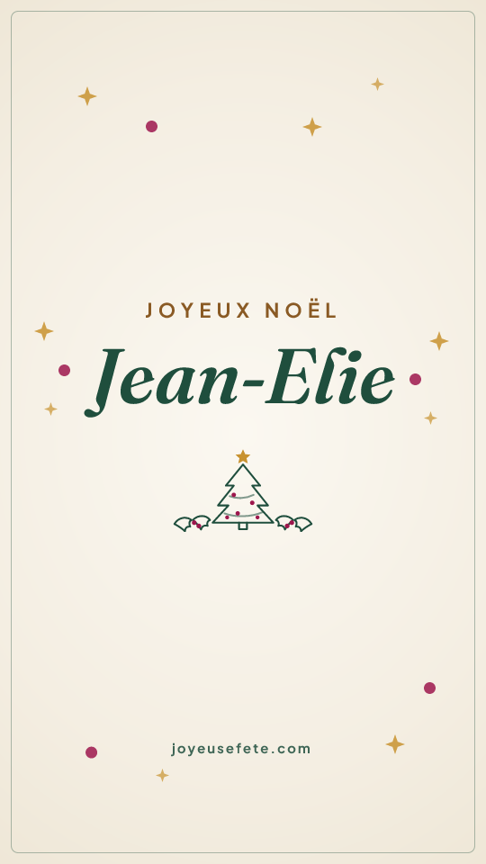 Image « Joyeux Noël Jean-Elie » au format story