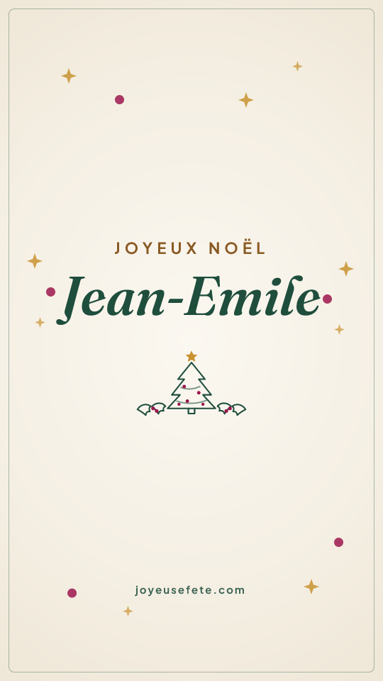 Image « Joyeux Noël Jean-Emile » au format story