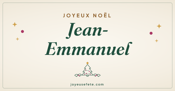 Image « Joyeux Noël Jean-Emmanuel » au format large