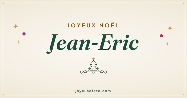 Image « Joyeux Noël Jean-Eric » au format large