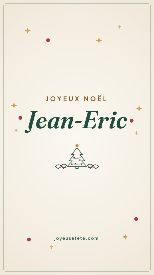 Image « Joyeux Noël Jean-Eric » au format story