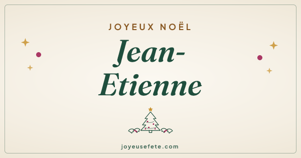 Image « Joyeux Noël Jean-Etienne » au format large