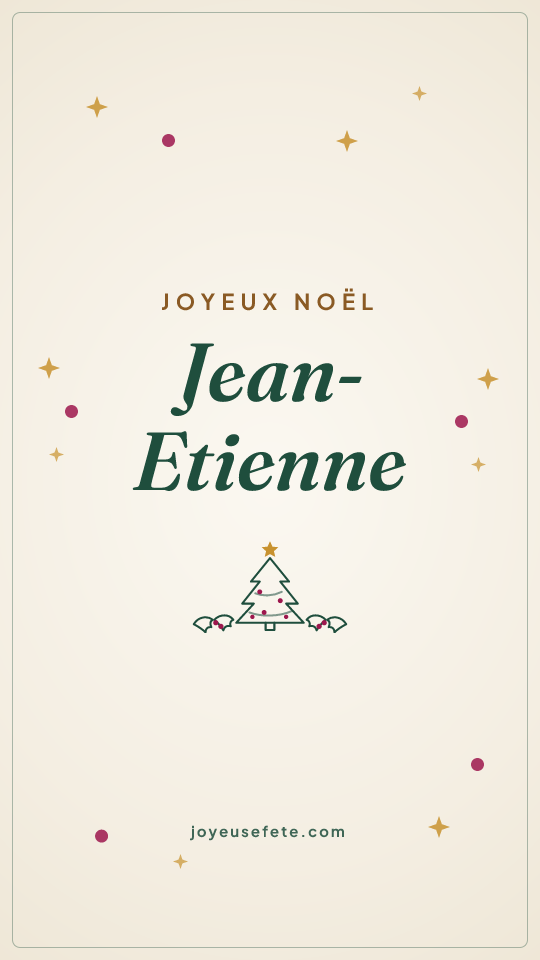 Image « Joyeux Noël Jean-Etienne » au format story