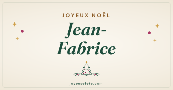 Image « Joyeux Noël Jean-Fabrice » au format large
