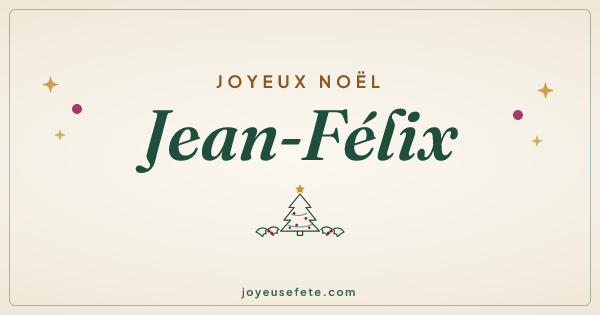 Image « Joyeux Noël Jean-Félix » au format large