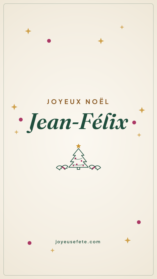 Image « Joyeux Noël Jean-Félix » au format story