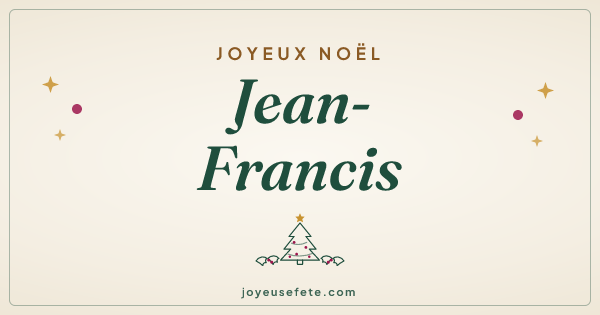 Image « Joyeux Noël Jean-Francis » au format large