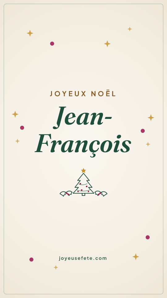 Image « Joyeux Noël Jean-François » au format story