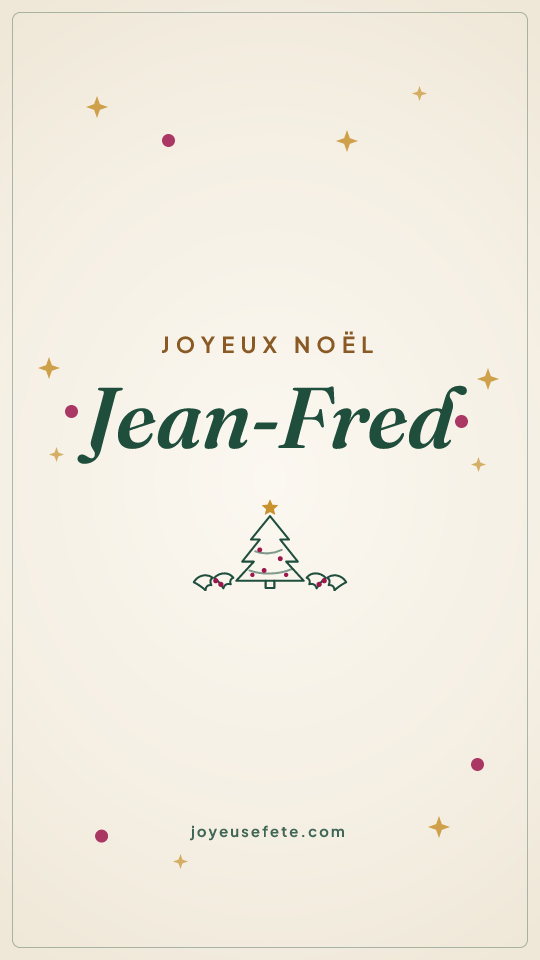 Image « Joyeux Noël Jean-Fred » au format story