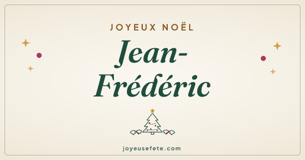 Image « Joyeux Noël Jean-Frédéric » au format large