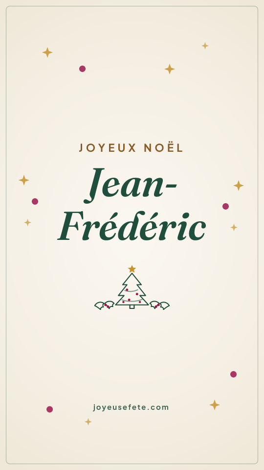 Image « Joyeux Noël Jean-Frédéric » au format story
