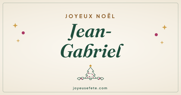 Image « Joyeux Noël Jean-Gabriel » au format large