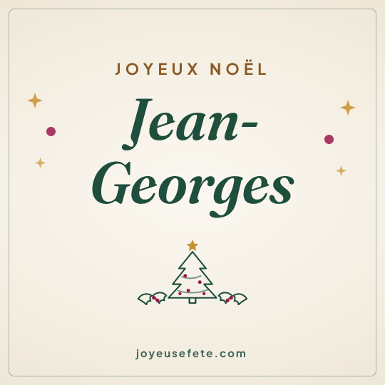 Image carrée « Joyeux Noël Jean-Georges » pour WhatsApp