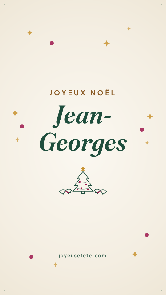 Image « Joyeux Noël Jean-Georges » au format story