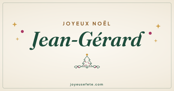 Image « Joyeux Noël Jean-Gérard » au format large