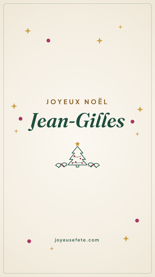 Image « Joyeux Noël Jean-Gilles » au format story