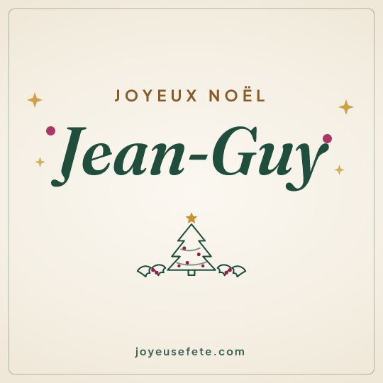 Image carrée « Joyeux Noël Jean-Guy » pour WhatsApp