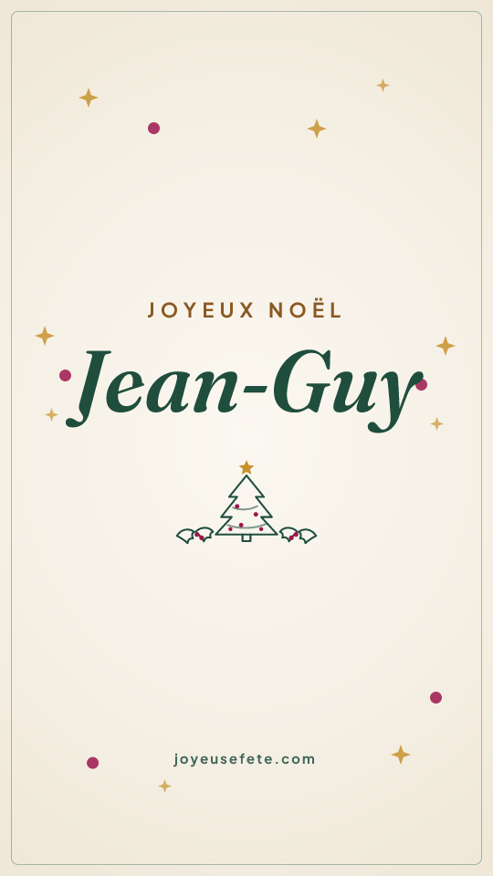 Image « Joyeux Noël Jean-Guy » au format story