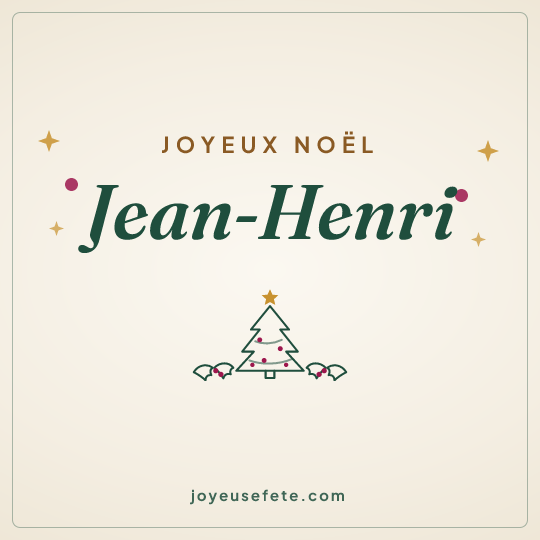 Image carrée « Joyeux Noël Jean-Henri » pour WhatsApp