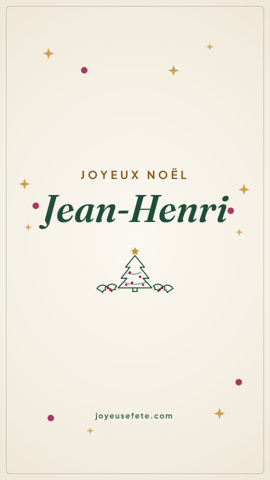 Image « Joyeux Noël Jean-Henri » au format story