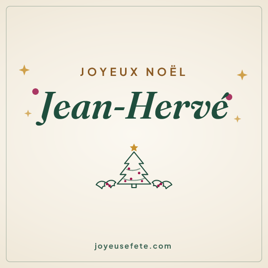 Image carrée « Joyeux Noël Jean-Hervé » pour WhatsApp