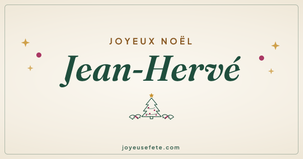 Image « Joyeux Noël Jean-Hervé » au format large