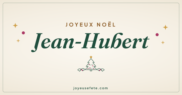 Image « Joyeux Noël Jean-Hubert » au format large
