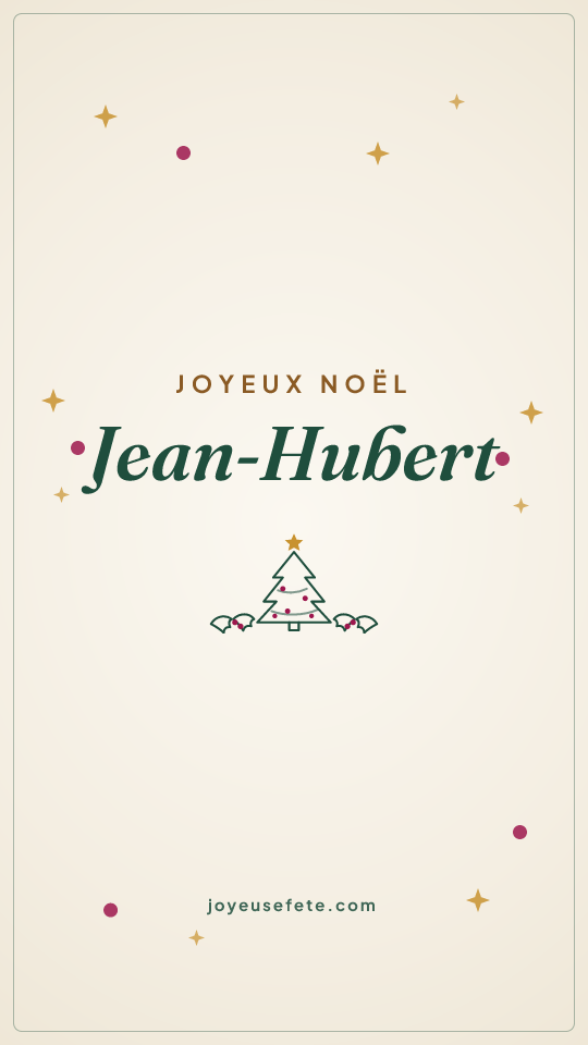Image « Joyeux Noël Jean-Hubert » au format story
