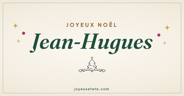 Image « Joyeux Noël Jean-Hugues » au format large