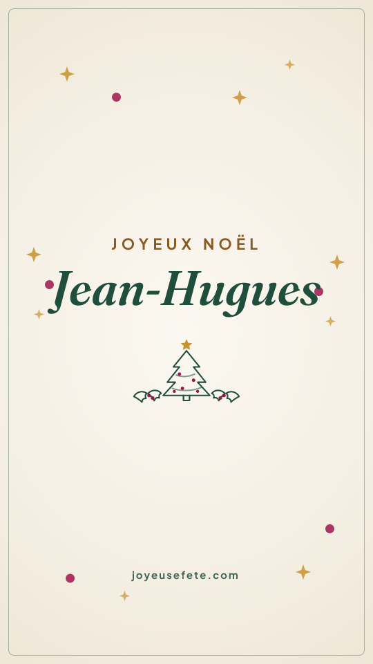 Image « Joyeux Noël Jean-Hugues » au format story