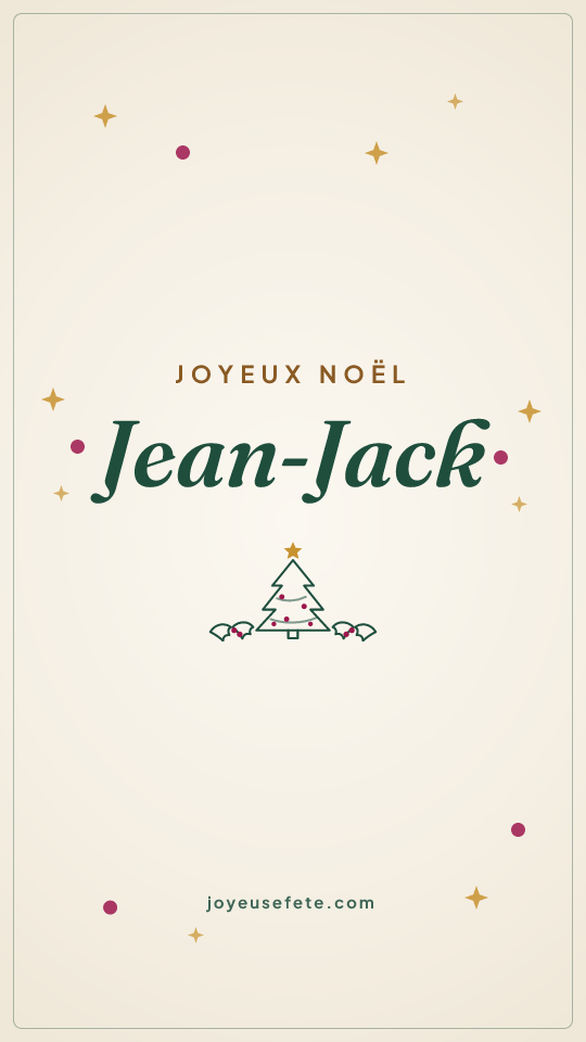 Image « Joyeux Noël Jean-Jack » au format story
