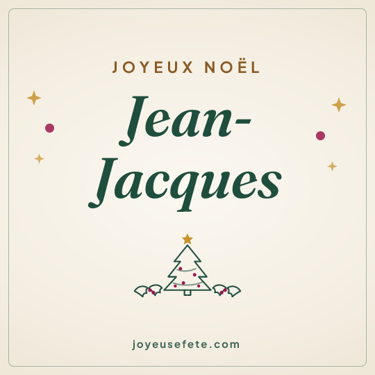 Image carrée « Joyeux Noël Jean-Jacques » pour WhatsApp