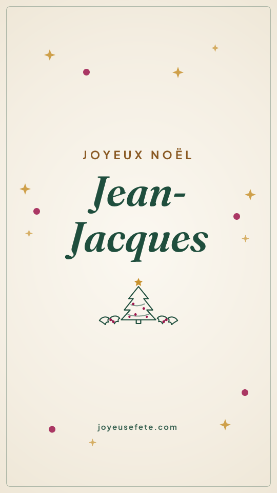Image « Joyeux Noël Jean-Jacques » au format story