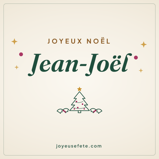 Image carrée « Joyeux Noël Jean-Joël » pour WhatsApp