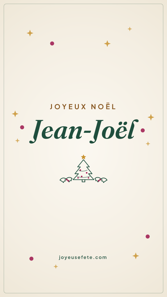 Image « Joyeux Noël Jean-Joël » au format story