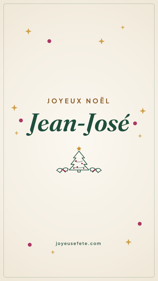 Image « Joyeux Noël Jean-José » au format story