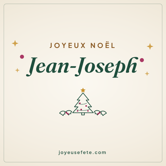 Image carrée « Joyeux Noël Jean-Joseph » pour WhatsApp