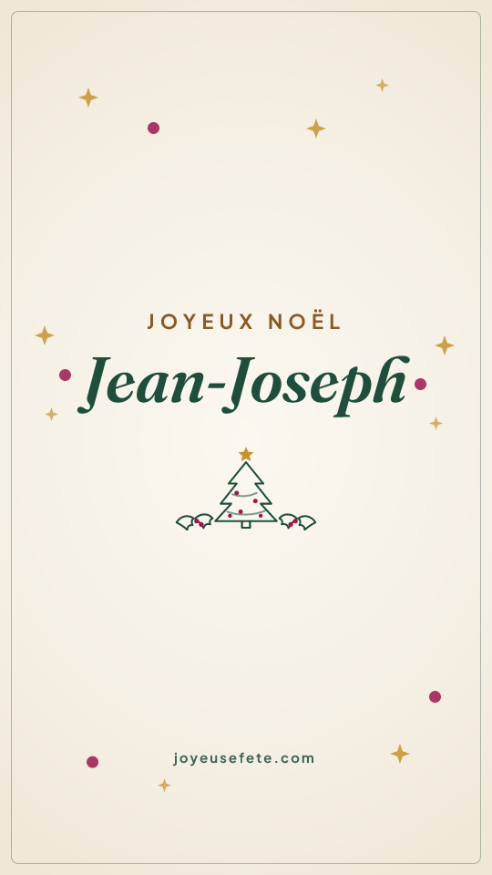 Image « Joyeux Noël Jean-Joseph » au format story