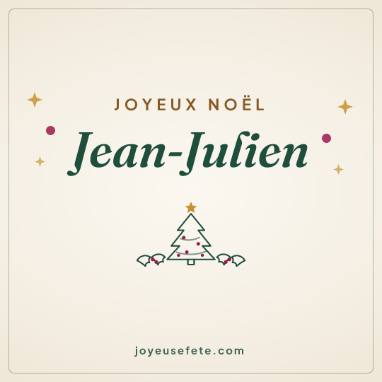 Image carrée « Joyeux Noël Jean-Julien » pour WhatsApp