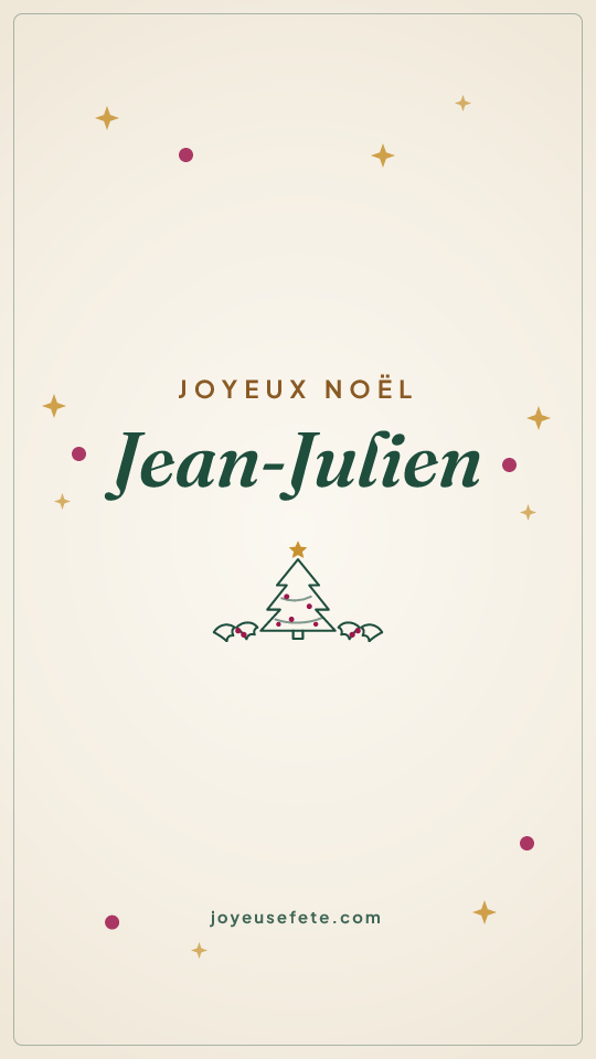 Image « Joyeux Noël Jean-Julien » au format story