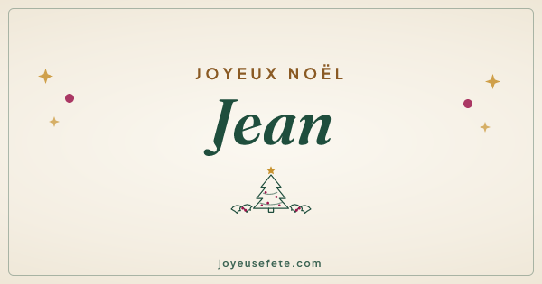 Image « Joyeux Noël Jean » au format large
