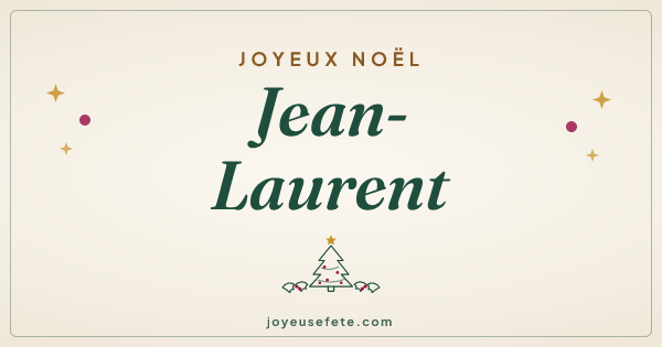 Image « Joyeux Noël Jean-Laurent » au format large
