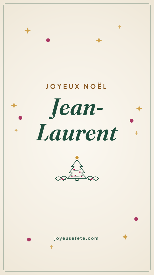 Image « Joyeux Noël Jean-Laurent » au format story