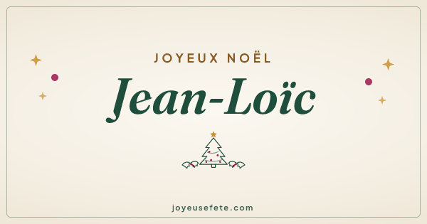 Image « Joyeux Noël Jean-Loïc » au format large