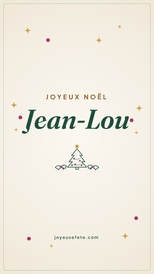 Image « Joyeux Noël Jean-Lou » au format story