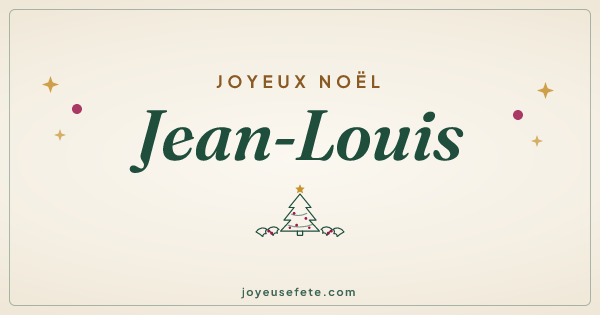 Image « Joyeux Noël Jean-Louis » au format large
