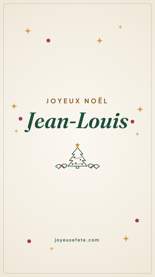 Image « Joyeux Noël Jean-Louis » au format story