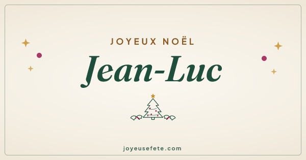 Image « Joyeux Noël Jean-Luc » au format large