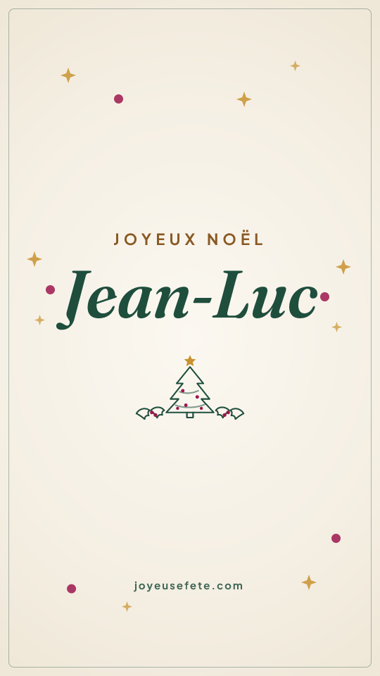 Image « Joyeux Noël Jean-Luc » au format story