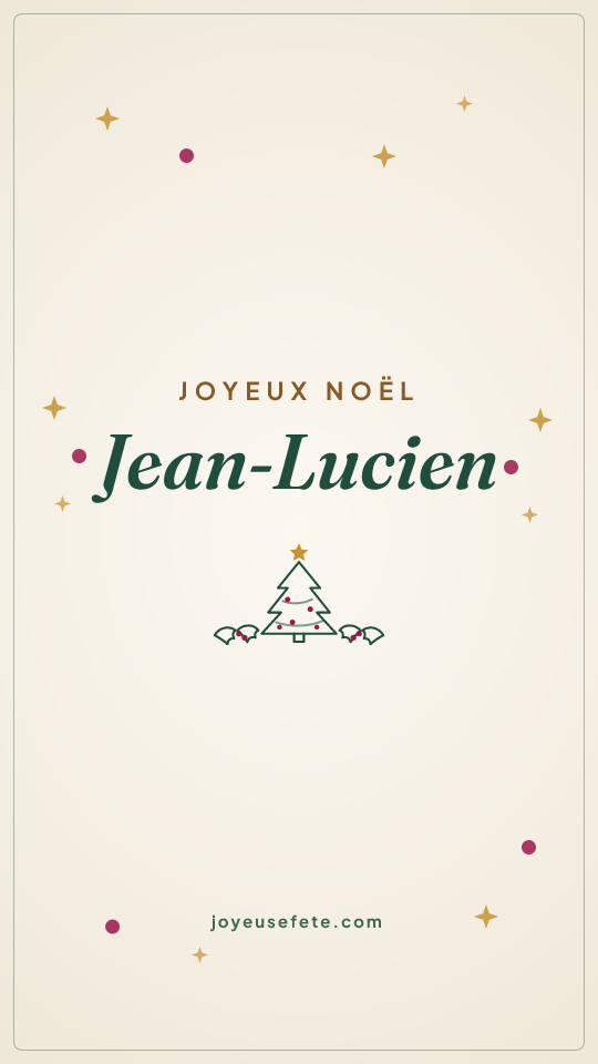Image « Joyeux Noël Jean-Lucien » au format story